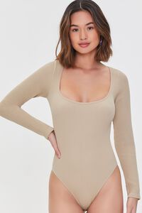 CAPPUCCINO Fitted Long-Sleeve Bodysuit, image 5