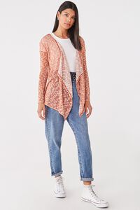 RUST Sheer Marled Open-Front Cardigan, image 4