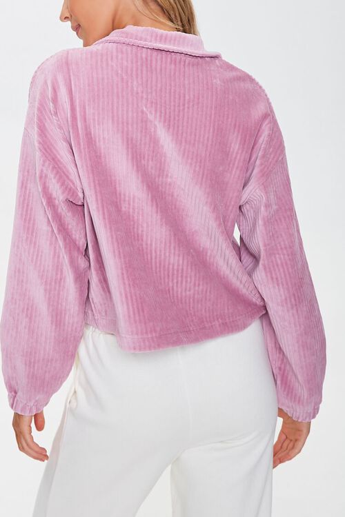 MAUVE Ribbed Half-Zip Pullover, image 3
