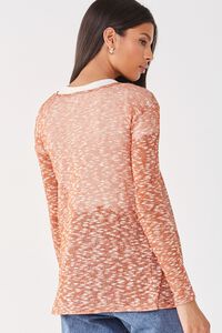 RUST Sheer Marled Open-Front Cardigan, image 3