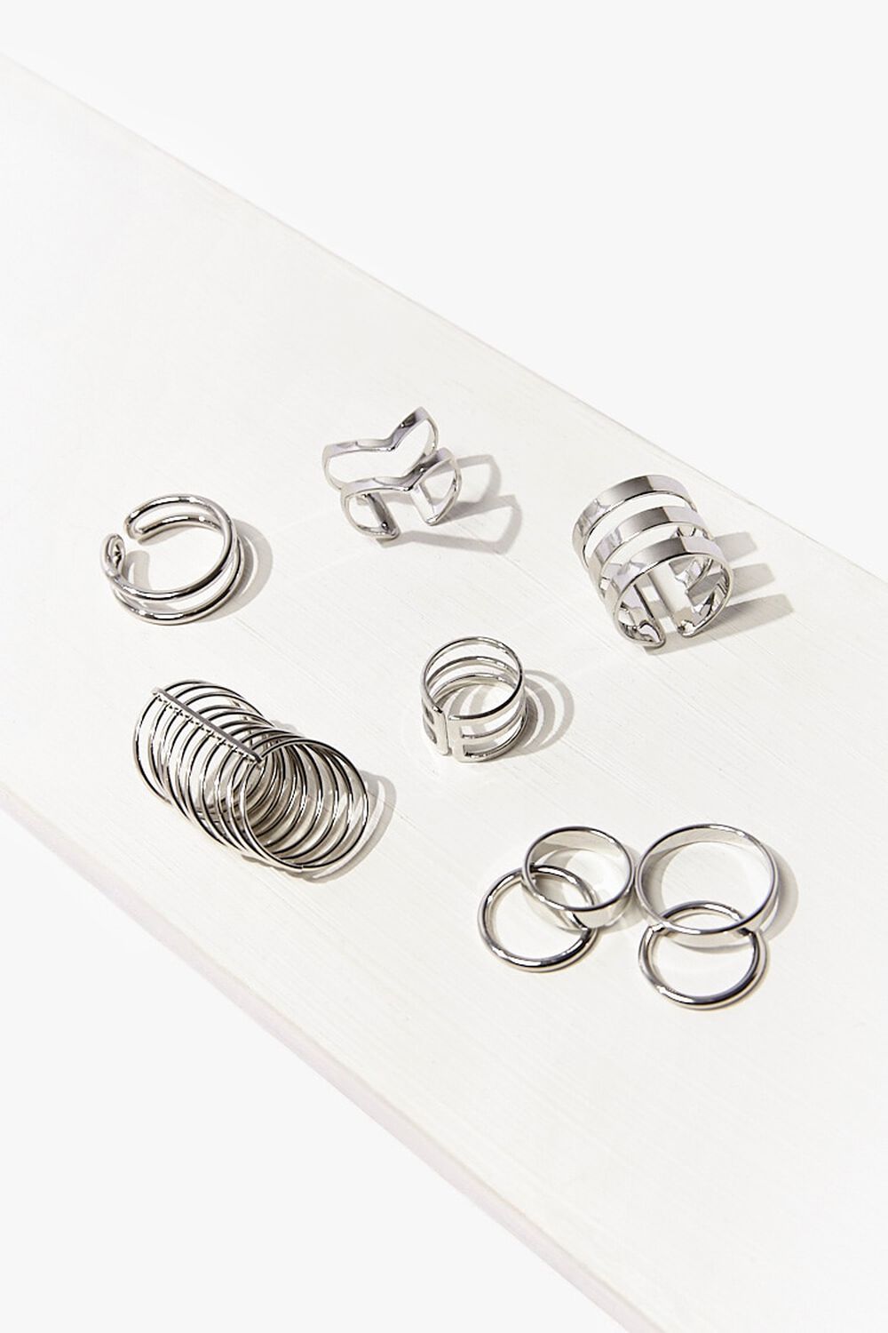 SILVER Assorted High-Polish Ring Set, image 1