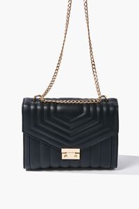 BLACK Quilted Flap-Top Crossbody Bag, image 3