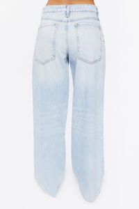 LIGHT DENIM Wide-Leg Distressed Jeans, image 4