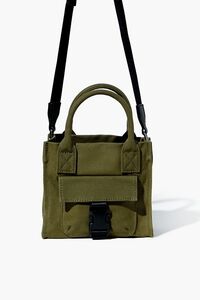 GREEN Canvas Release-Buckle Tote Bag, image 4