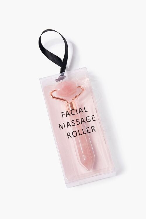 PINK Faux Rose Quartz Facial Massage Roller, image 2