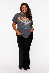 CHARCOAL/MULTI Plus Size ACDC Graphic Tee, image 4