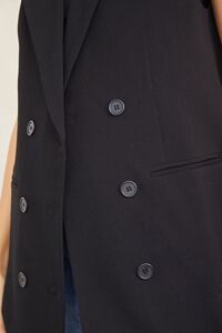 BLACK Double-Breasted Blazer Vest, image 5