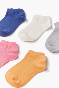 PINK/MULTI Kids Ankle Sock Set (Girls + Boys) - 5 pack, image 2