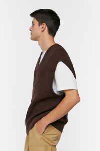 BROWN Contrast-Hem Sweater Vest, image 2