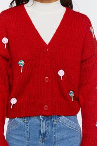 RED/MULTI Lollipop Cardigan Sweater, image 5
