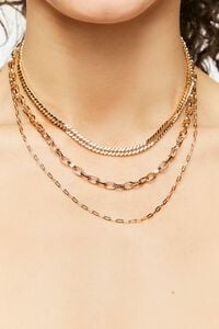 Curb & Anchor Chain Layered Necklace, image 1