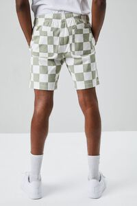 SAGE/WHITE Checkered Drawstring Shorts, image 4