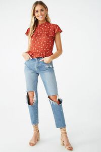 Floral Ruffle-Trim Top, image 4