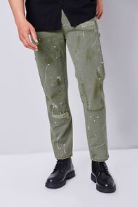 OLIVE Distressed Paint Splatter Pants, image 2