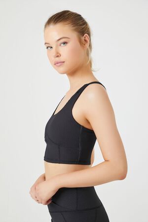 FOREVER 21 Athletic Strappy Sports Bra Charcoal Gray Women’s Size Small S