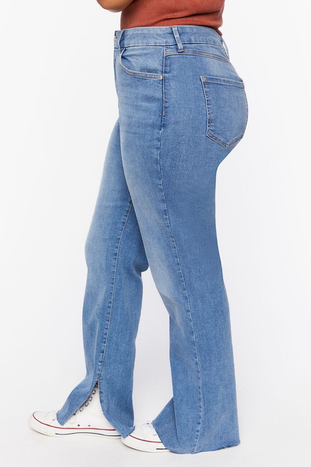 LIGHT DENIM Plus Size High-Rise Bootcut Jeans, image 3