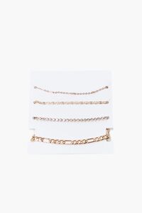 GOLD High-Polish Chain Bracelet Set, image 2