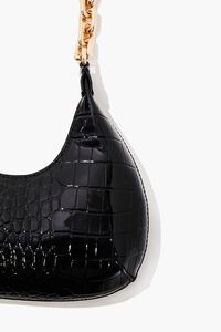 Faux Croc Leather Shoulder Bag, image 4