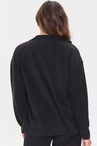 BLACK Zip-Pocket Fleece Jacket, image 3