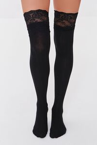 Lace-Trim Thigh-High Socks, image 4
