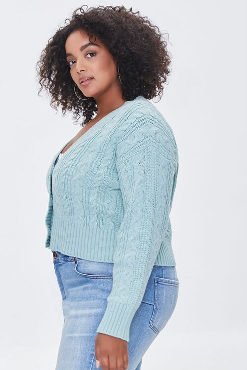 SAGE Plus Size Pantone Cardigan Sweater, image 2