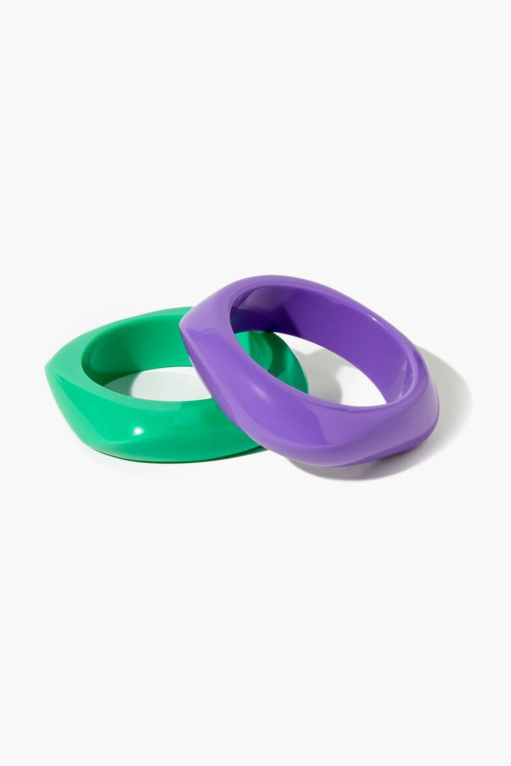 GREEN/PURPLE Square Bangle Bracelet Set, image 1