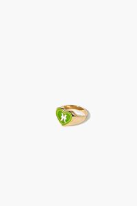 PISCES/GOLD Astrology Heart Cocktail Ring, image 2