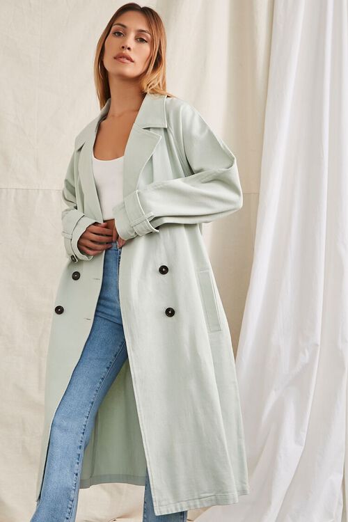 MINT Twill Double-Breasted Trench Coat, image 1