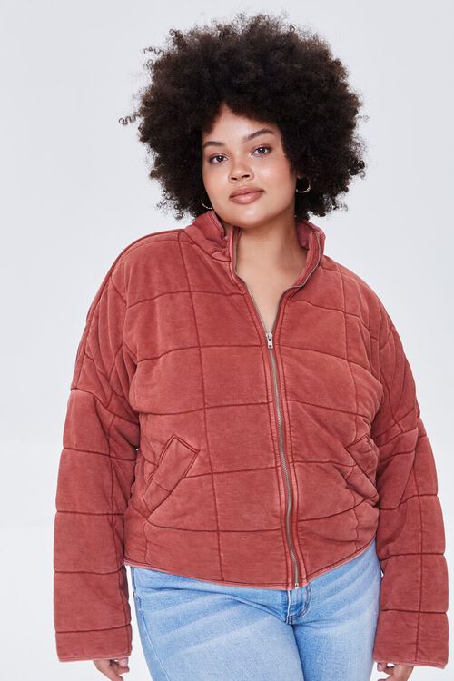 RUST Plus Size Quilted Jacket, image 5