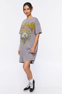 GREY/MULTI Def Leppard Graphic T-Shirt Dress, image 4