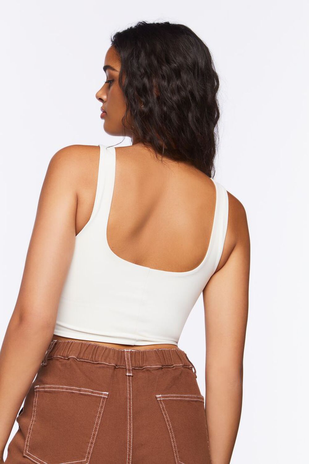 IVORY Cropped Tank Top, image 3