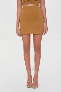 COGNAC Ruched Cropped Cami & Mini Skirt Set, image 6