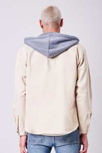 TAUPE/HEATHER GREY Hooded Combo Shirt, image 3
