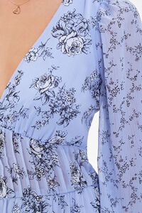 BLUE/MULTI Floral Print Cutout Maxi Dress, image 5