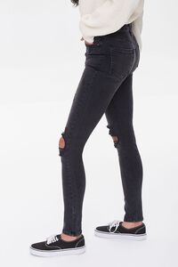 WASHED BLACK Distressed Skinny Jeans, image 3