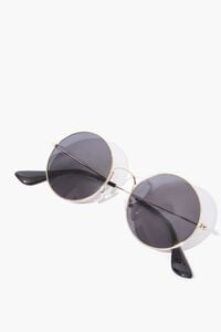 GOLD/BLACK Round Tinted Sunglasses, image 3