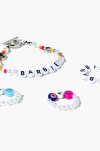 WHITE/MULTI Beaded Barbie™ Bracelet & Ring Set, image 2