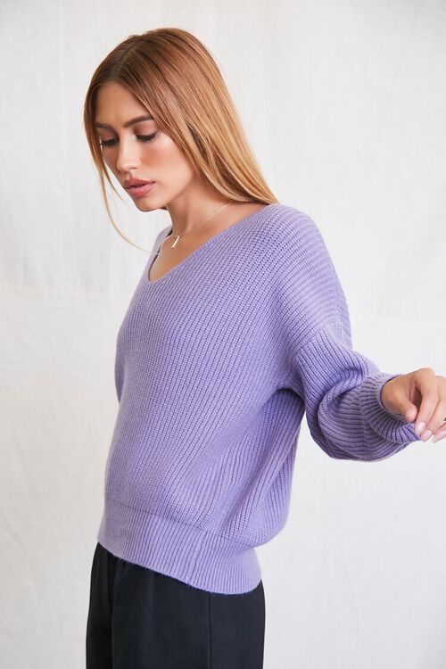 LAVENDER Ribbed Drop-Sleeve Sweater, image 2