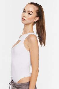 WHITE Seamless One-Shoulder Bodysuit, image 2