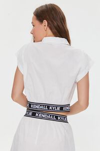 WHITE/MULTI Kendall + Kylie Poplin Shirt, image 3