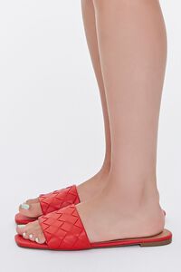 RED Basketwoven Square-Toe Sandals, image 2