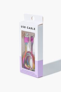 PINK/MULTI Rainbow USB Electronics Charger, image 4