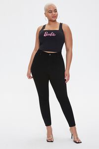 BLACK/PINK Plus Size Barbie™ Crop Top, image 4