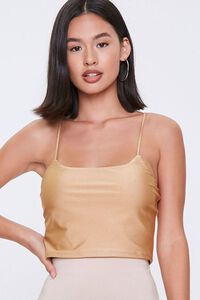 TAUPE Crisscross Cropped Cami, image 1