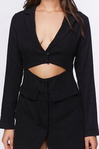 BLACK Twill Cutout Blazer Mini Dress, image 5