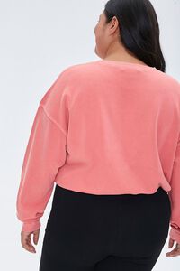 ROSE Plus Size Boxy Fleece Sweatshirt, image 3