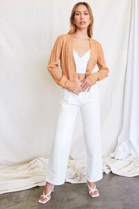 TAUPE Wide-Ribbed Cardigan Sweater, image 4