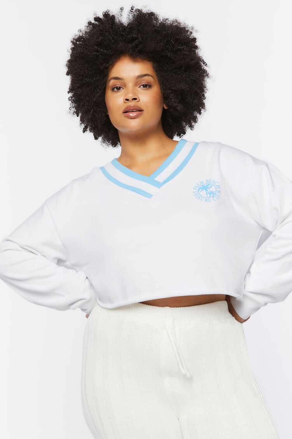 Plus Size Palm Beach Graphic Pullover, image 1