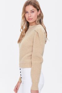 CAMEL Ribbed Puff-Sleeve Sweater, image 2
