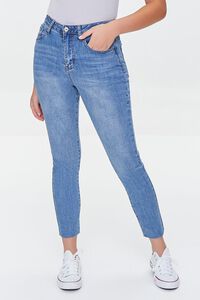 MEDIUM DENIM Essential High-Rise Raw-Cut Jeans, image 2